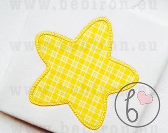 Star Applique Design, Machine Embroidery Pattern, Instant Download