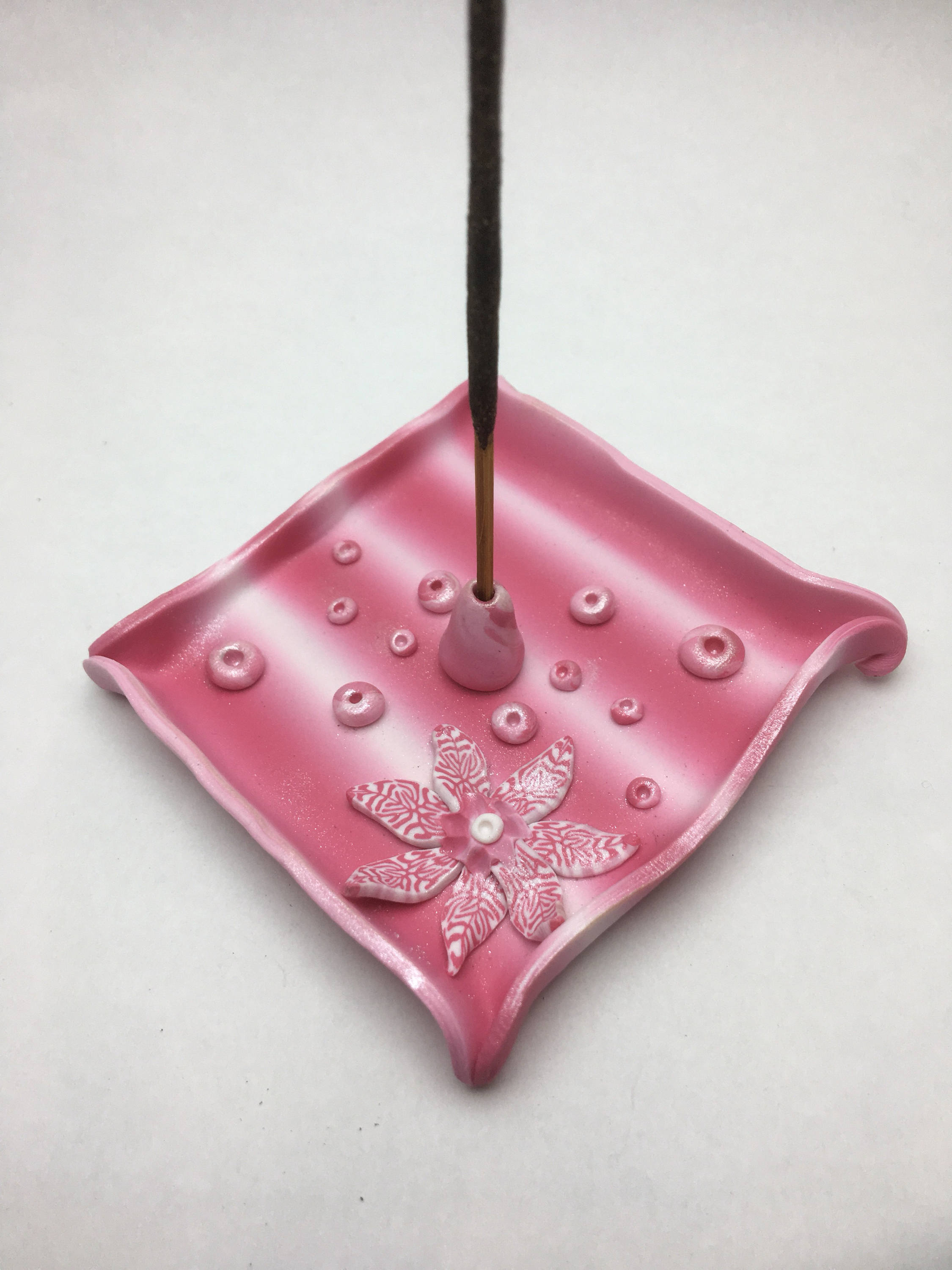 Incense Holder Incense Tray Ornament Home decor pink and white Etsy