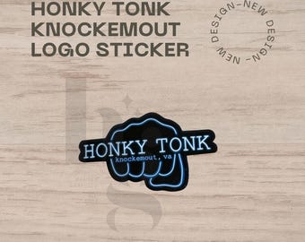 Honky Tonk Knockemout Logo Waterproof Sticker