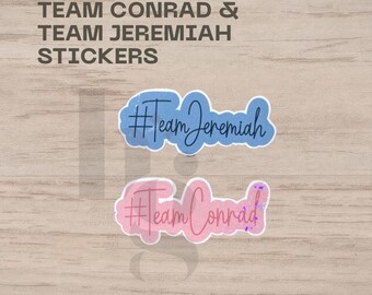 Team Conrad & Team Jeremiah Hologrpahic Waterproof Sticker Kindle Gift