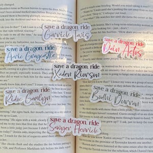 Dragon Rider Holographic Sticker Set | Save a Dragon, Ride a Rider | Fantasy Bookish Vinyl Stickers for Kindle, Water Bottles, Gifts