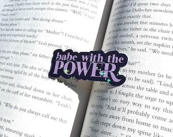 Babe With The Power, Holographic Waterproof Sticker, Inspired by The Labyrinth Movie, Gift, Stars, Purple