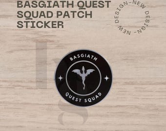 Basgiath Quest Squad Patch Sticker, Waterproof, Matte Sticker Inspired By The Empyrean Series, Gift