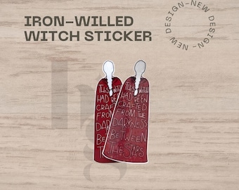 Iron-Willed Witch | Starforged Fantasy Vinyl Sticker – Inspired by a Popular Fantasy Series