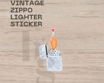 Encendedor Zippo vintage, pegatina impermeable