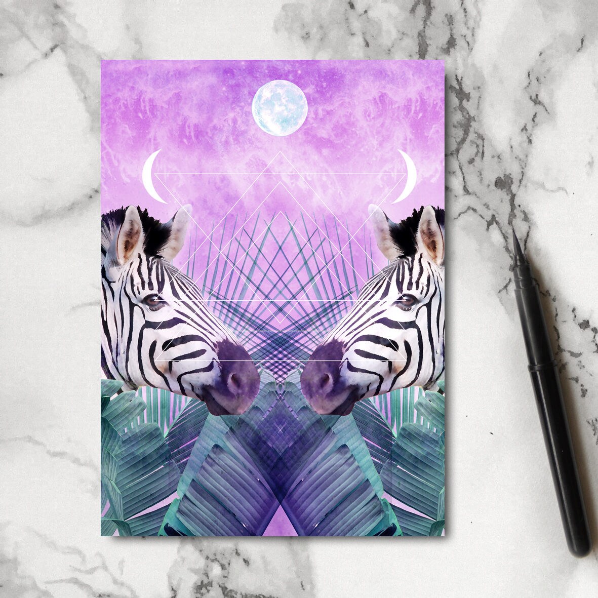 SALE Zebra Notebook Zebra Stationery Tropical Notebook Etsy