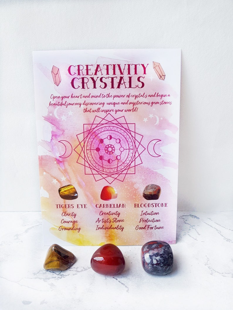 Creativity Crystal Gift Set Tumblestone Gift Box Crystal Etsy UK