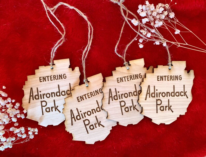 Adirondack Ornament, Adirondack Park Ornament, The Adirondacks Ornament, Adirondacks Gift, Adirondacks Holiday image 2