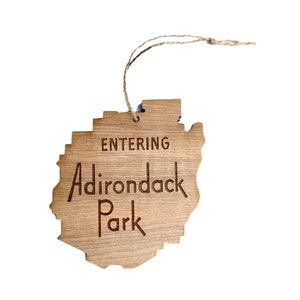 Adirondack Ornament, Adirondack Park Ornament, The Adirondacks Ornament, Adirondacks Gift, Adirondacks Holiday image 1