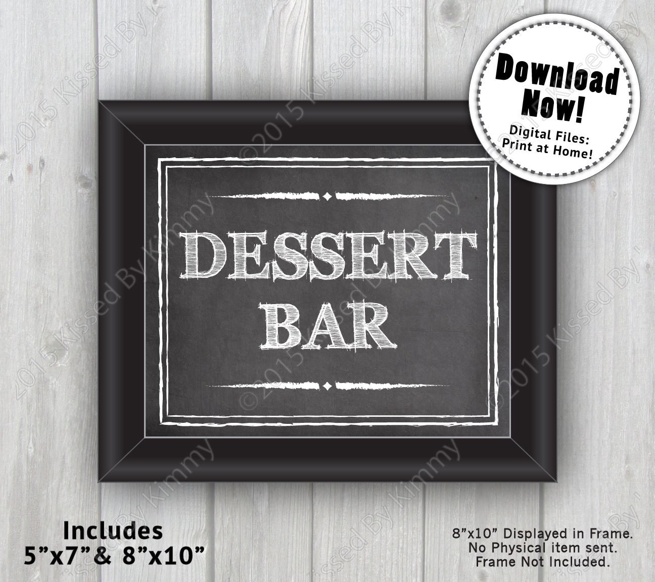 Chalkboard Sign DESSERT BAR Wedding Treat Sign Printable Etsy