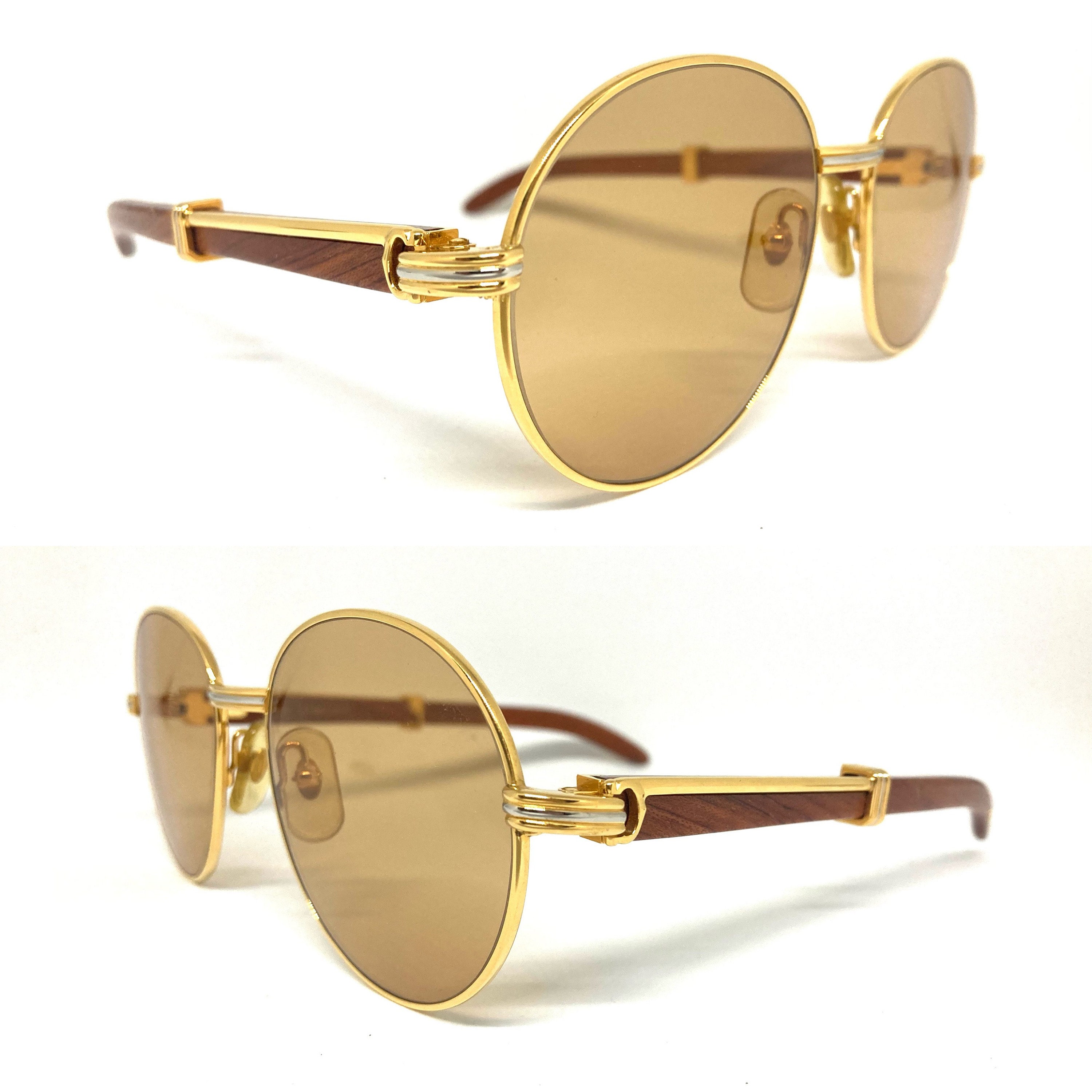 Vintage Cartier Bagatelle Gold 55-18-135b Sunglasses - Etsy