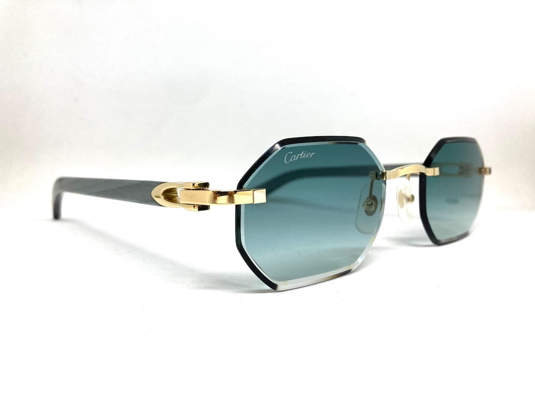 Cartier Gold Tulip Wood Sunglasses - Etsy