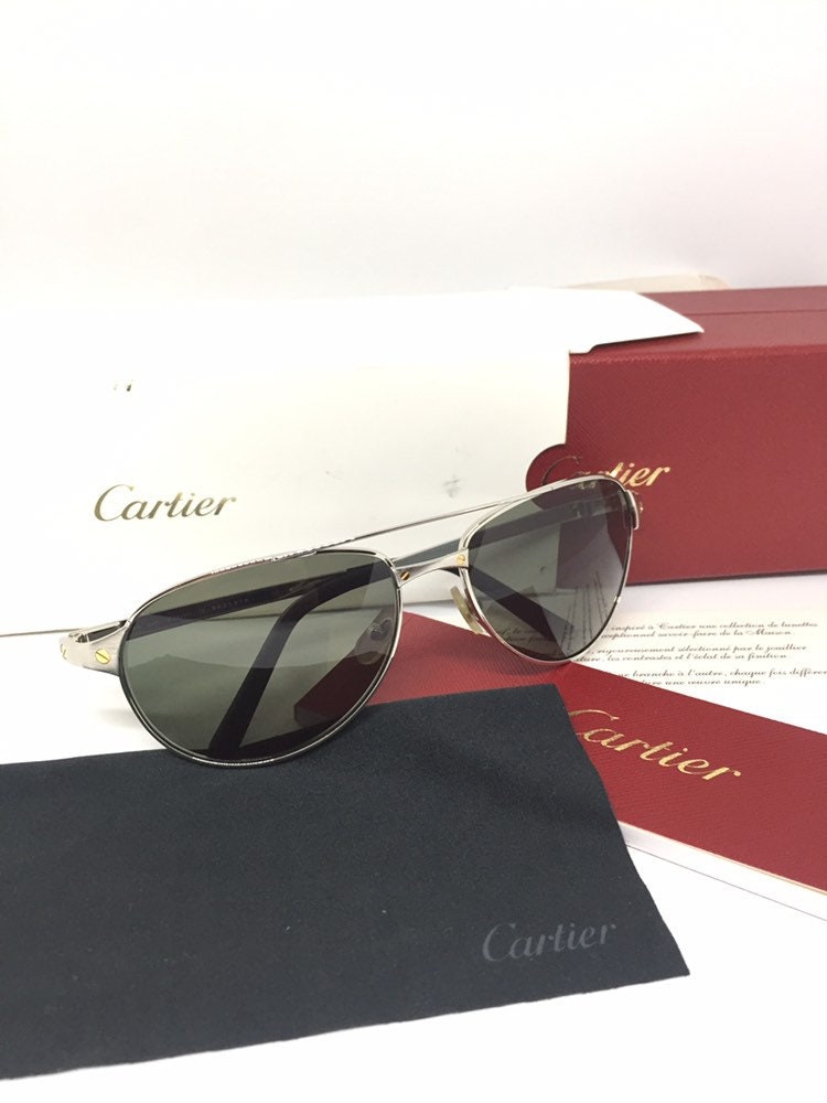 seguro capa explosión Cartier Edition Santos Dumont 58-16-130 Gafas de sol - Etsy España