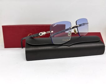 Cartier C Decor Platinum Silver Acetate Sunglasses