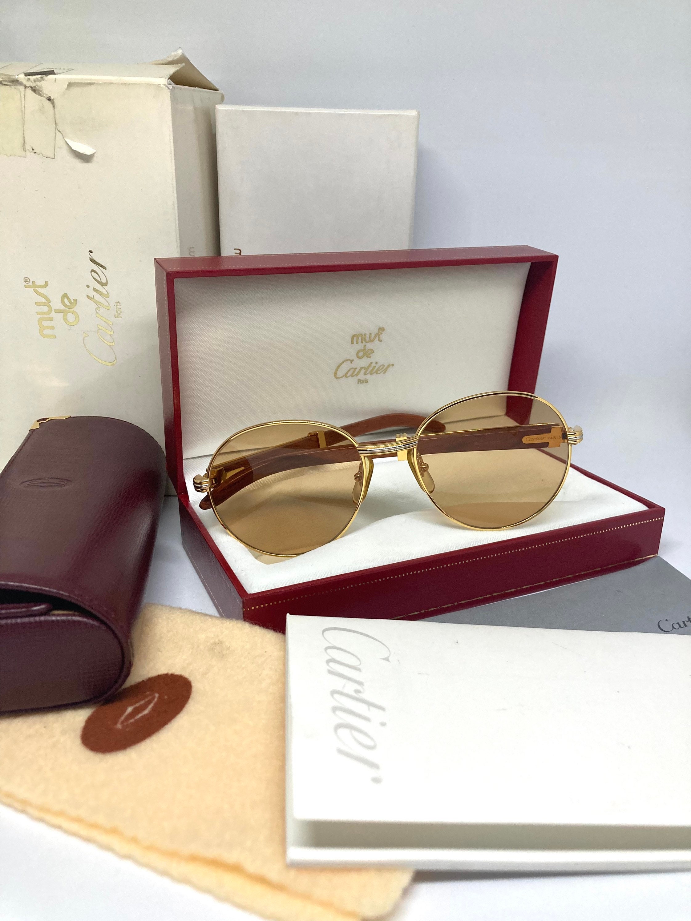 Gold Cartier Panthère Glasses | Cartier Eye Glasses | coolframes.com