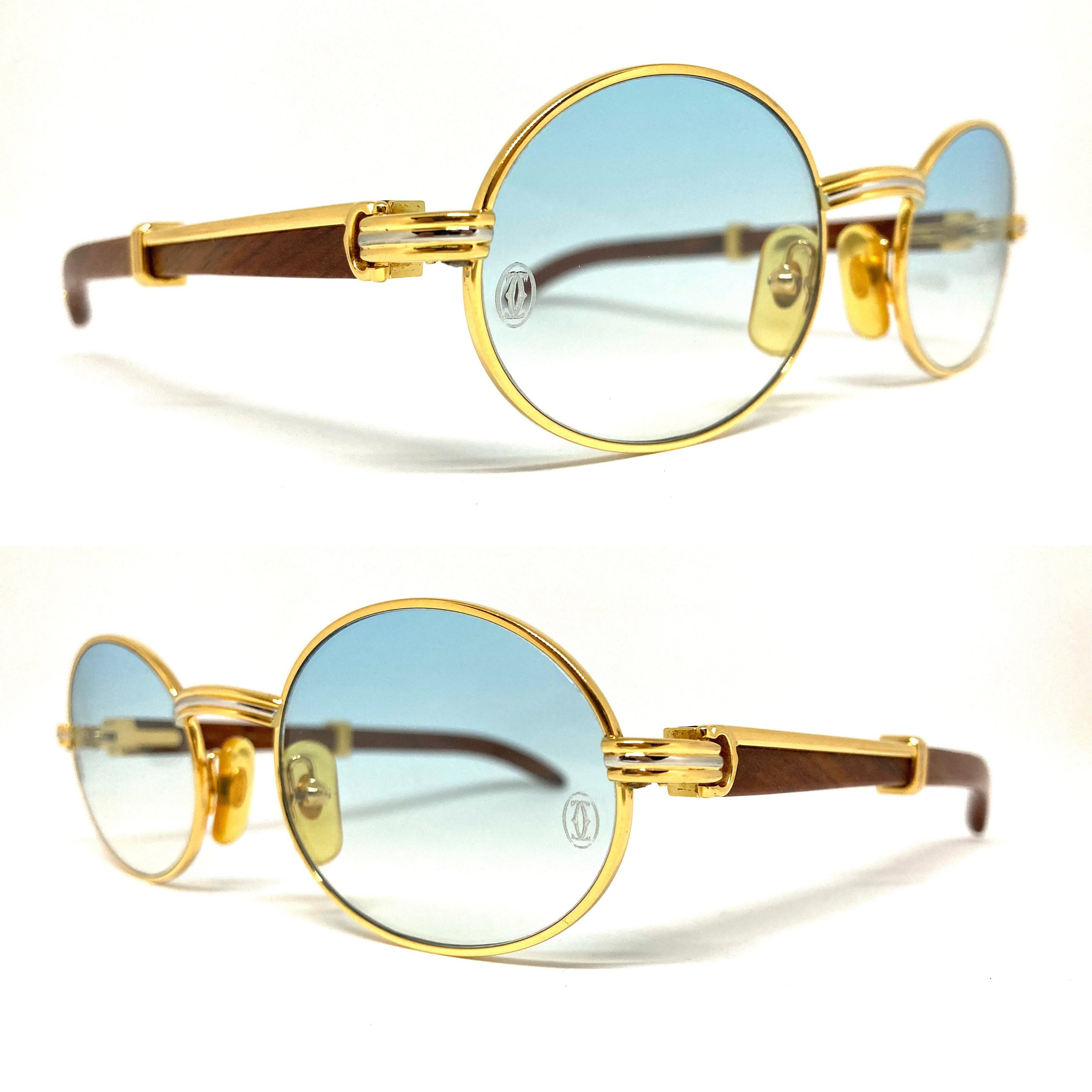 Vintage Cartier Giverny Gold 53-22-135b Sunglasses - Etsy Vintage Cartier Giverny Gold 53-22-135b Sunglasses - Etsy