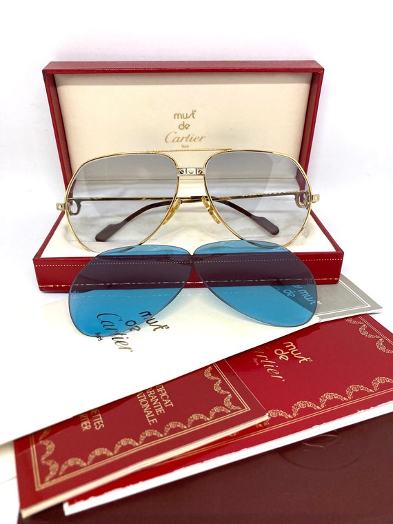Cartier Vendôme Santos Full Set 6214 Vintage Sunglas… Gem