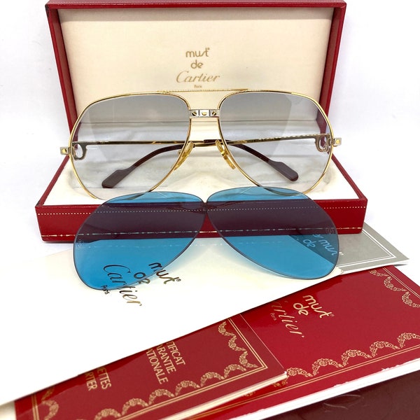 Cartier Vendôme Santos Full Set 62-14 Vintage Sunglasses