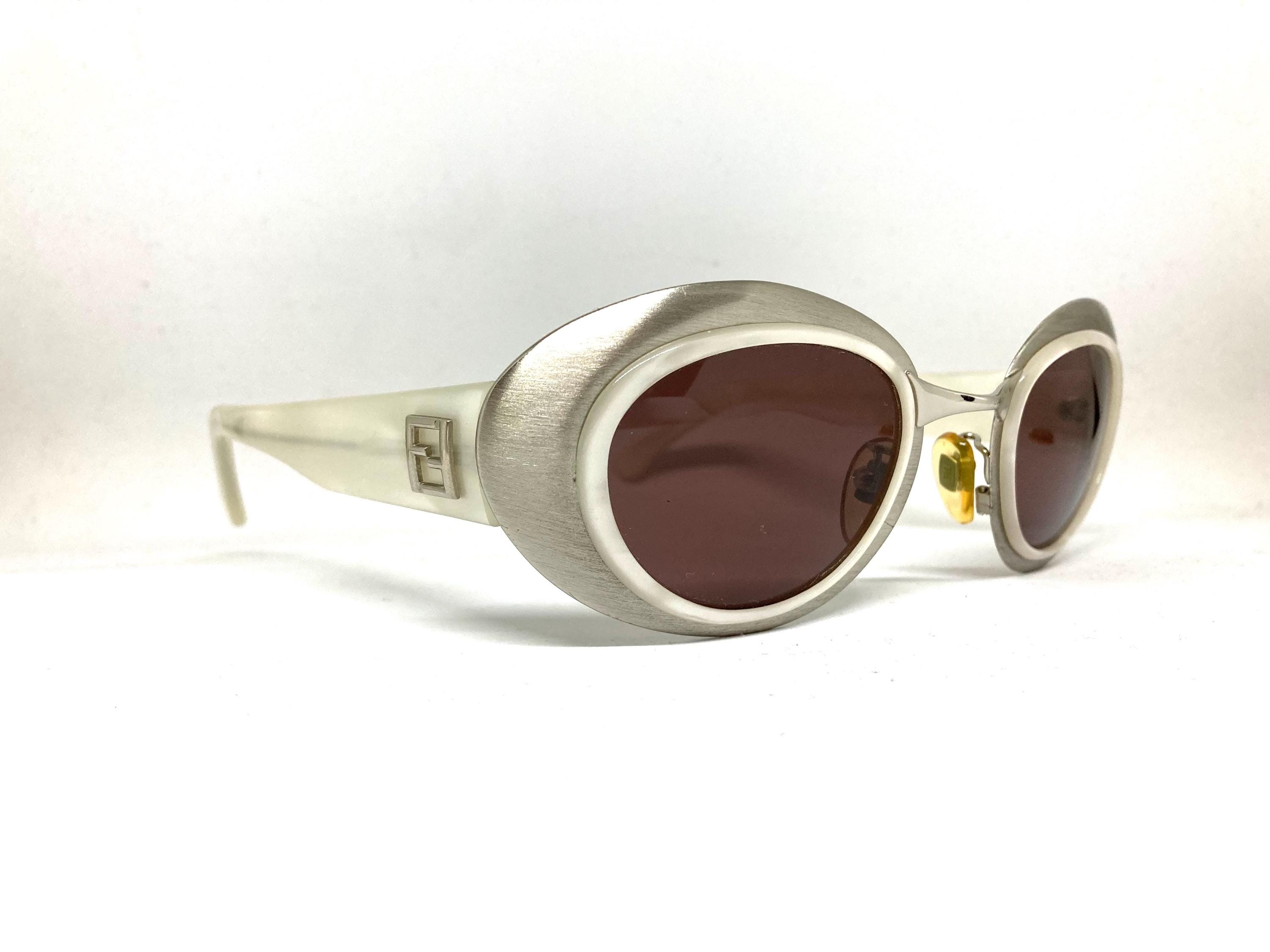小物 FENDI Vintage sunglasses Zucca Silver Vintage Fendi Mod. SL 7113 COL.Q39 Sunglasses - Etsy