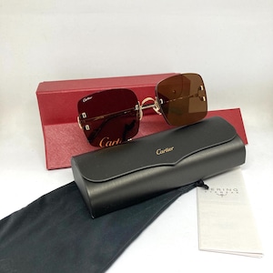 Cartier " C " Décor  Gold Sunglasses