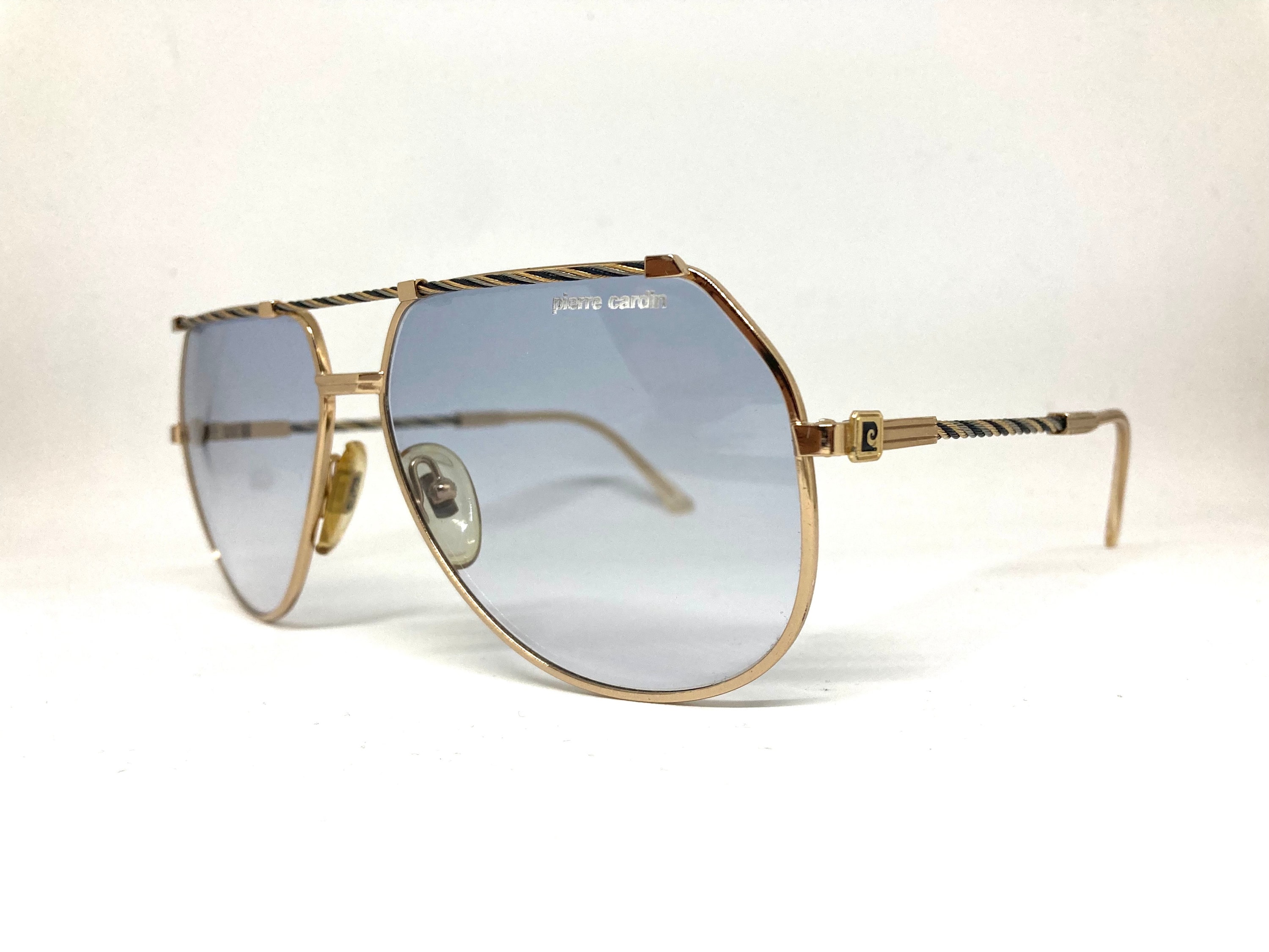 Vintage Pierre Cardin Plus Rare Tri-color Cable Sunglasses