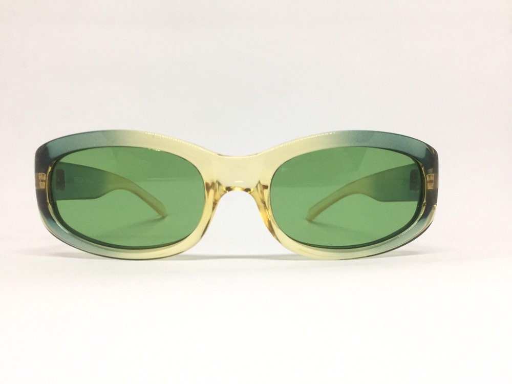 Versace Versus Sunglasses Mod EZ3 Vintage 90s NOS Green Vintage Versus MOD.EZ3 COL.622 Sunglasses NOS - Etsy main image 4