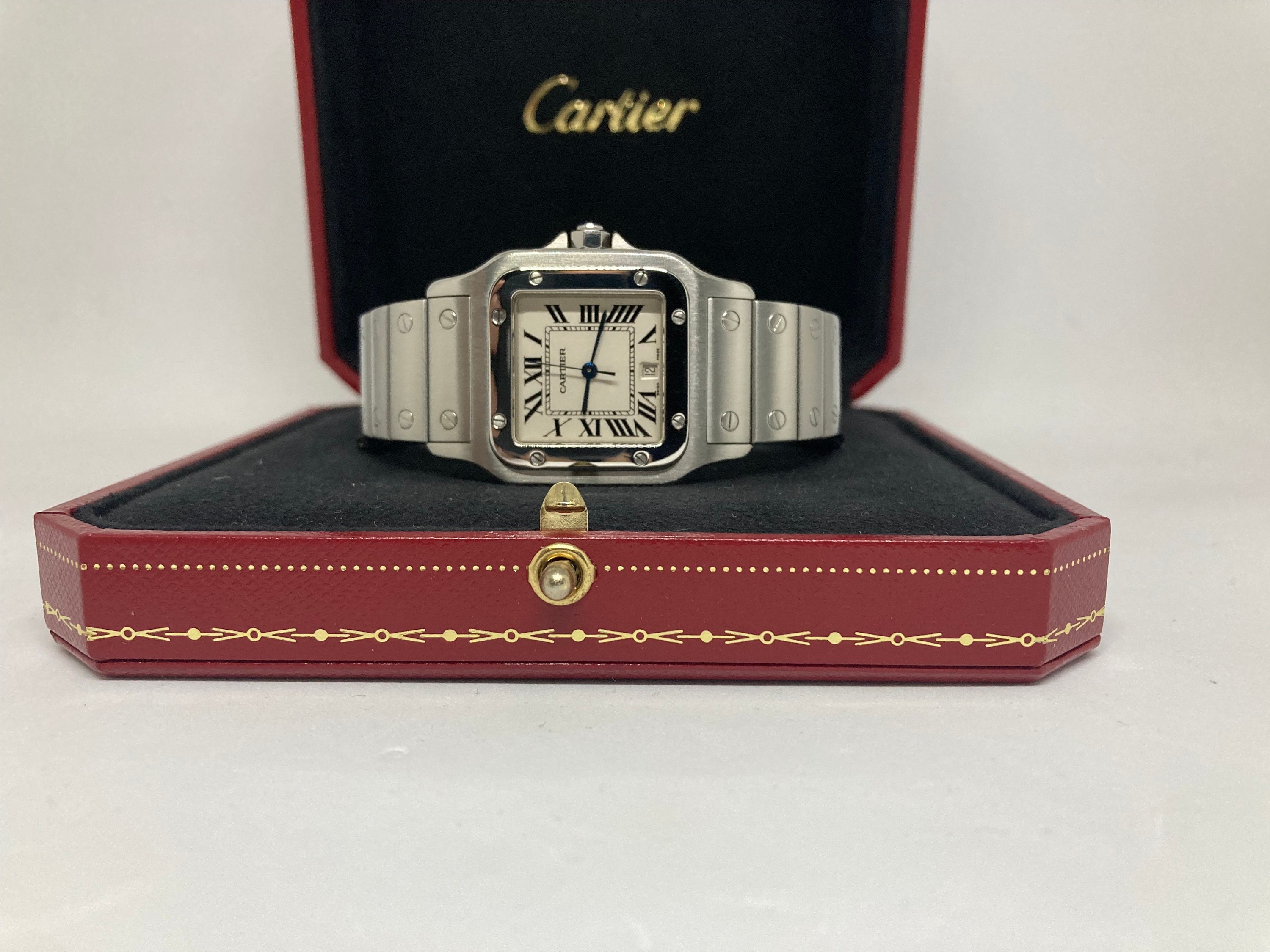 Vintage Cartier Santos Galbée Quartz 29mm Watch - Etsy