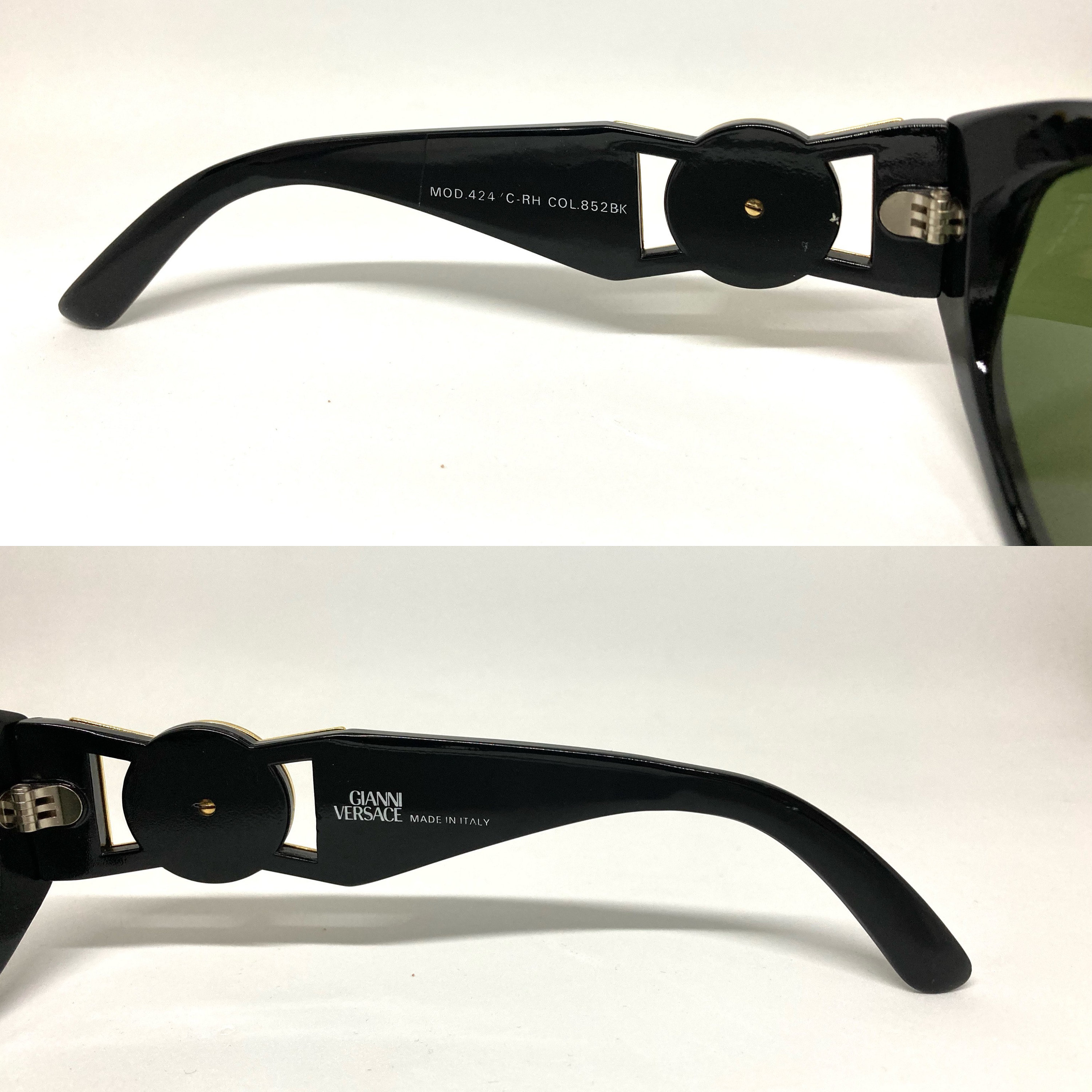 VINTAGE SUNGLASSES GIANNI VERSACE MOD. 465 COL.924 52 80s