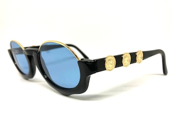 Vintage Gianni Versace MOD.S19 COL. 784 Black Sunglasses