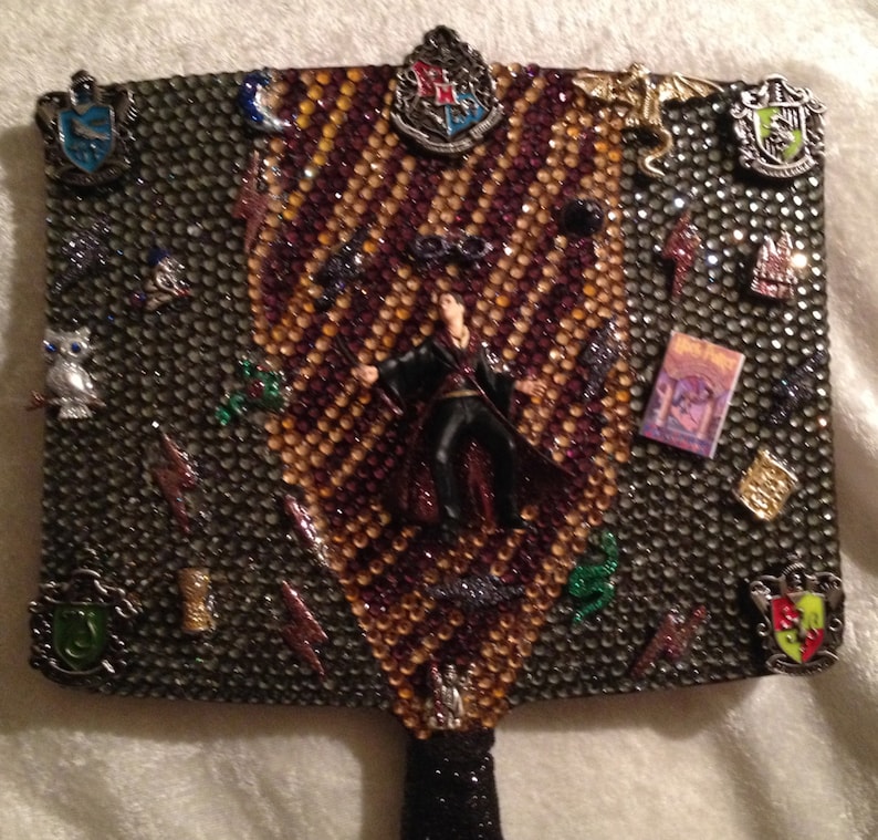 Harry Potter Inspired Hogwarts Hand Held Barbers Mirror Etsy