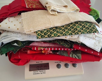 1kg of Christmas quilting fabric, patchwork cotton