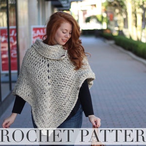 CROCHET PATTERN | Partridge Creek Poncho | PDF Pattern | Instant Download | Beginner Friendly | Designed by Little Red Knits