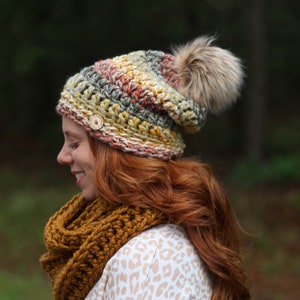 Slightly Slouchy Pom Beanie | Best Seller | More Colors | Adult Beanies | Pom Beanie | Knitwear | Winter Hat | Slouchy Hat