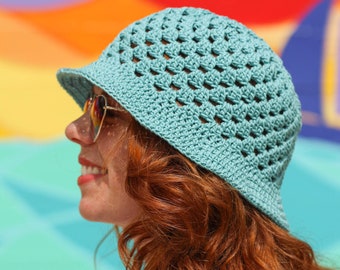 Granny Bucket Hat | Sun Hat | Summer Sun Hat| Crochet Bucket Hat | Summer Hat | Bucket Hat | Handmade by Little Red Knits