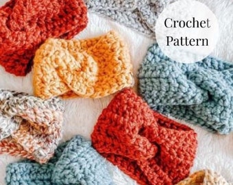 CROCHET PATTERN | Twisted Knot Headband | PDF Pattern | Crochet Headband | Instant Download | Beginner Pattern | Design by Little Red Knits