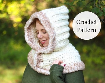 Faux Fur Hooded Cowl Crochet Pattern | Adult & Child