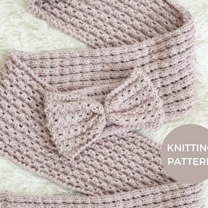 KNITTING PATTERN | Faux Cable Scarf | Faux Cable Headband | PDF Pattern | Instant Download | Beginner Knitting | Knit Set | Faux Cables