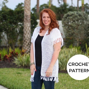 CROCHET PATTERN | Coastline Cardingan | PDF Pattern | Instant Download | Crochet Cardigan Pattern | Summer Cardigan | Little Red Knits