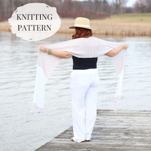 KNITTING PATTERN | Boardwalk Wrap | PDF Pattern | Instant Download | Easy Skill | Beginner Friendly | Knit Wrap | Summer Shawl | Summer Wrap