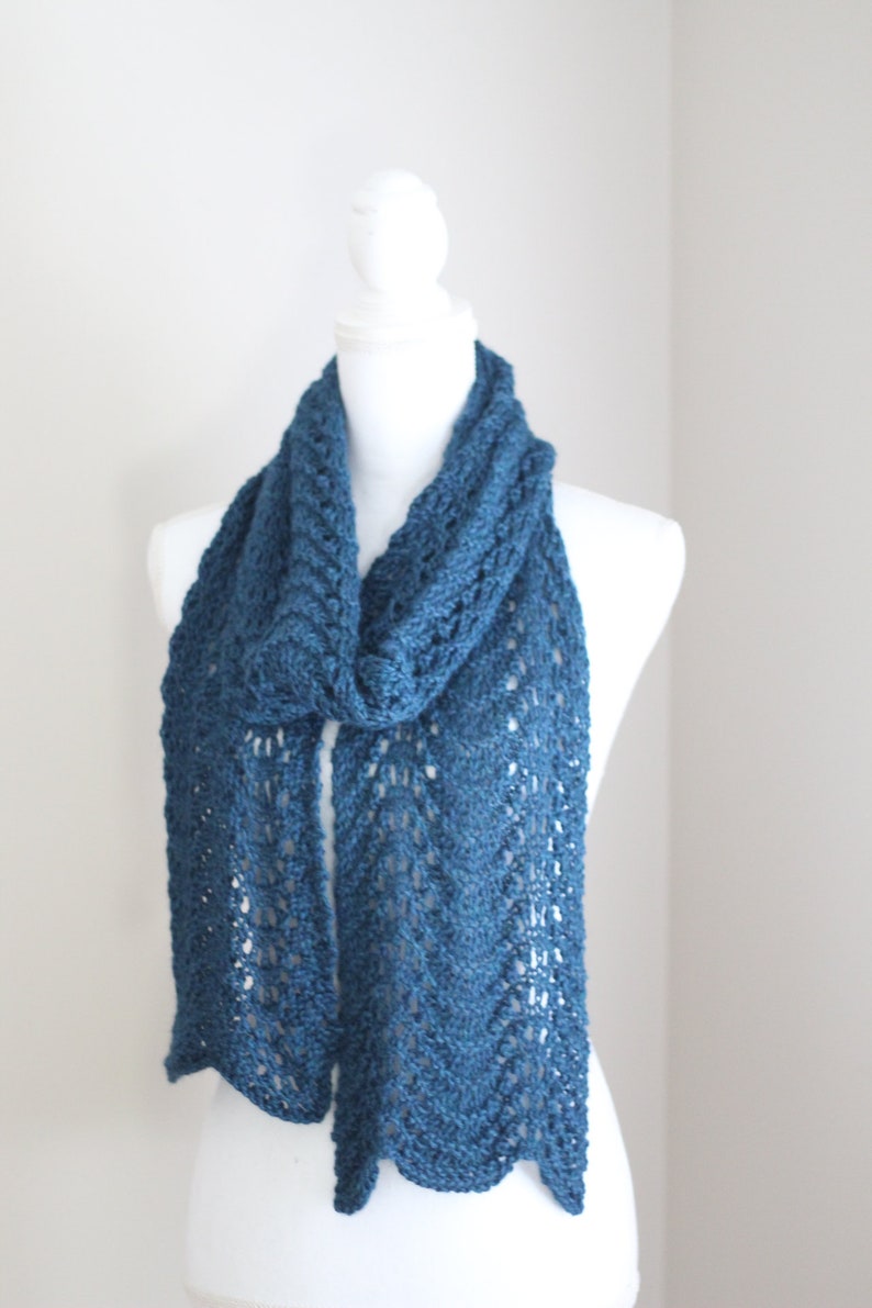 KNITTING PATTERN Fine Feathers Shawl PDF Pattern Instant Download Easy Beginner Friendly Knit Wrap Lace Wrap Summer Wrap image 4