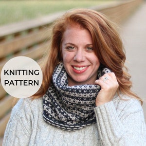 KNITTING PATTERN | Haddington Cowl | PDF Pattern | Instant Download | Beginner | Fair Isle Knitting | Knit Cowl | Winter Scarf | Easy Knit
