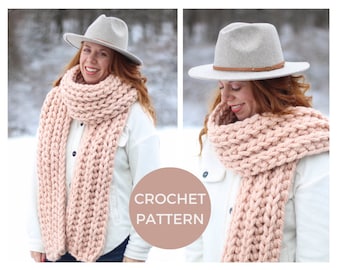 CROCHET PATTERN | Extra Super Crochet Scarf | PDF Pattern | Instant Download | Easy Crochet Pattern | Beginner Crochet Scarf | Jumbo Scarf