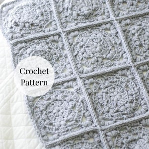 CROCHET PATTERN | Vintage Heirloom Blanket | PDF Pattern | Instant Download | Granny Square Throw | Designed by Little Red Knits