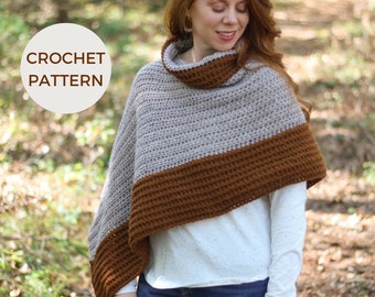 CROCHET PATTERN | Maple Ridge Poncho | PDF Pattern | Instant Download | Beginner Friendly Crochet Poncho | Crochet Sweater | Easy Poncho