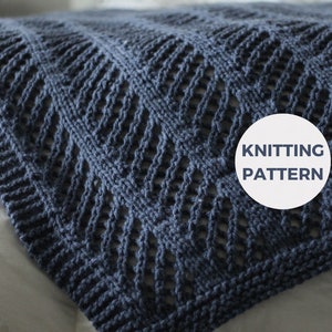 KNITTING PATTERN | Lattice Blanket | PDF Pattern | Instant Download | Beginner Friendly Knitting | Easy Knit | Chunky Blanket | Knit Throw