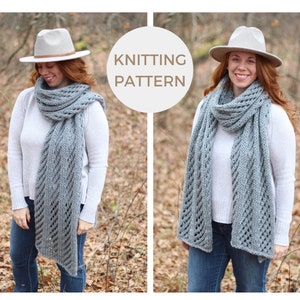 KNITTING PATTERN | Lattice Blanket Scarf | PDF Pattern | Instant Download | Beginner Friendly | Knit Wrap | Lace Wrap | Winter Scarf