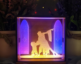 Honkai Star Rail Acheron and Black Swan Dance LED Light Box