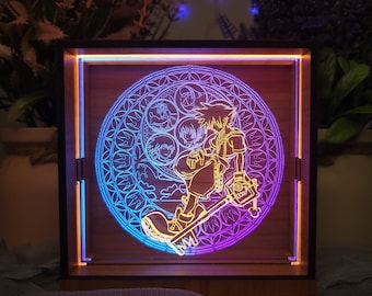 Kingdom Hearts Sora Stained Glass LED Light Box