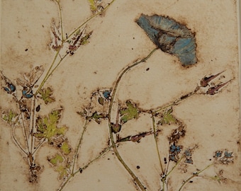 Wild Flowers - Collagraph Print ( 4 of 4 )