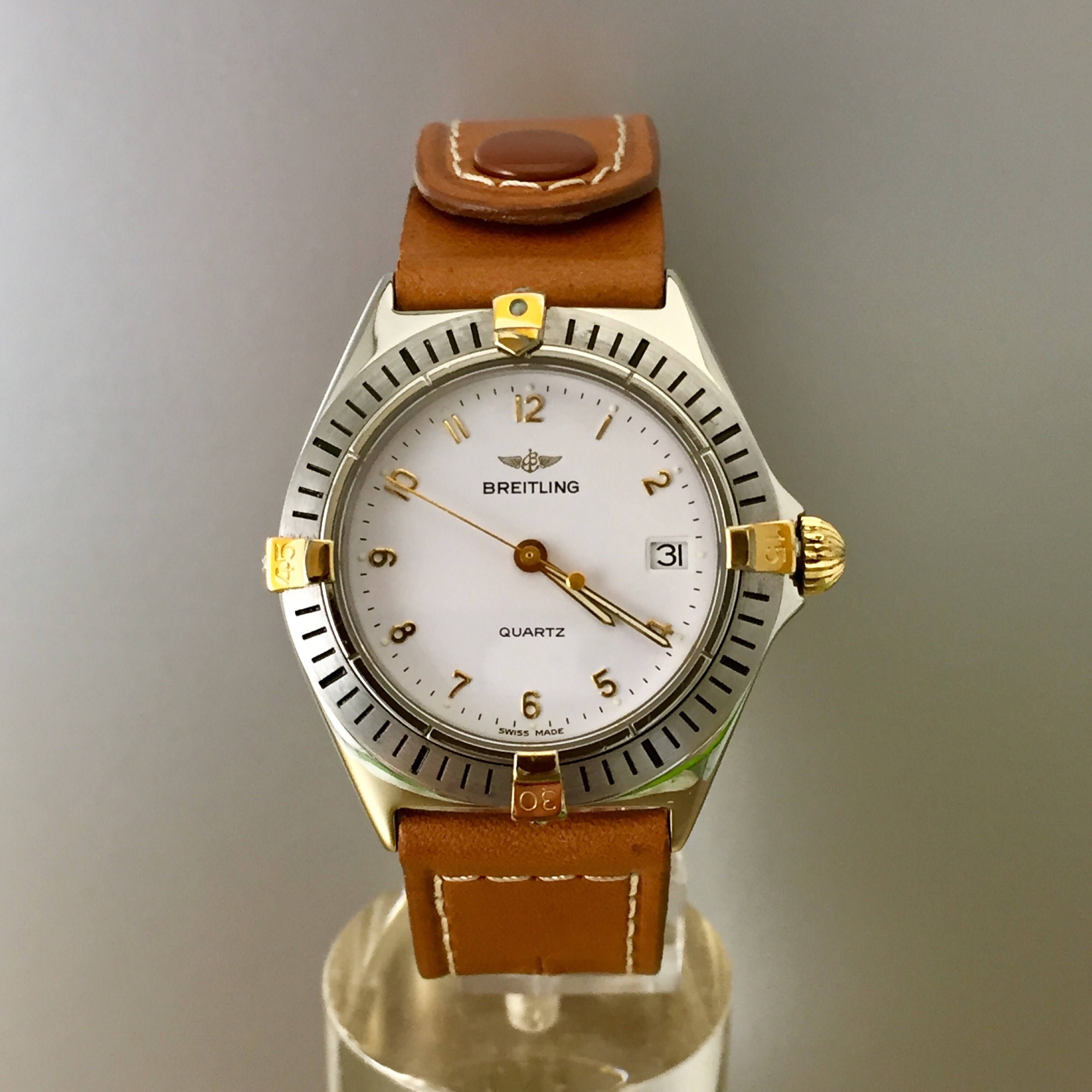 Watch BREITLING Callisto years 90 unisex medium size Quartz rare dial